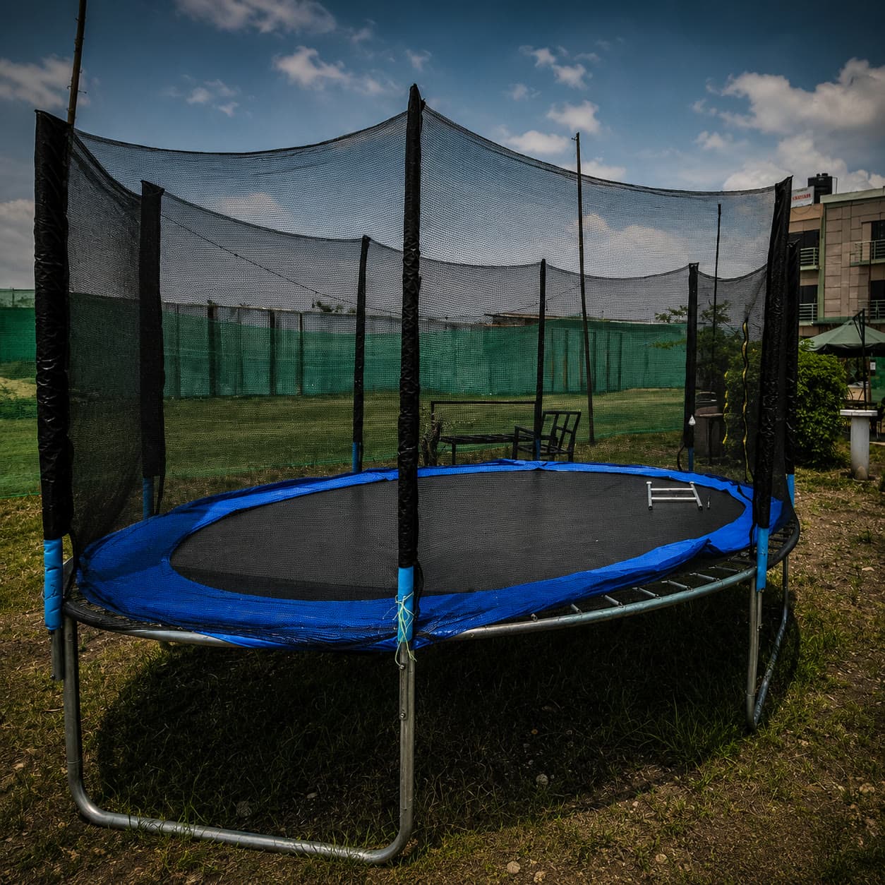 Outdoor trampoline at Micaphonia
